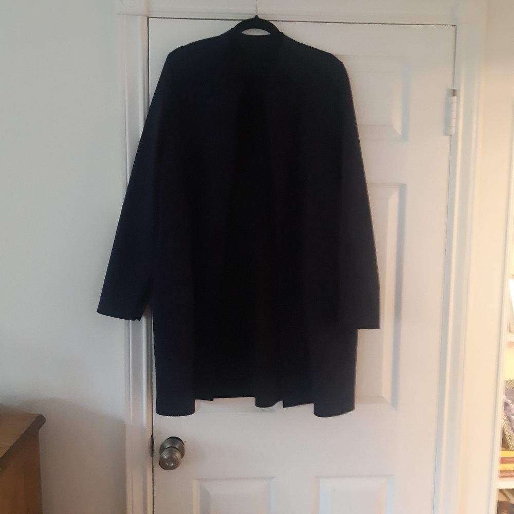 Peter Nygard Dark Blue Washable Faux Suede Coat. NWT!